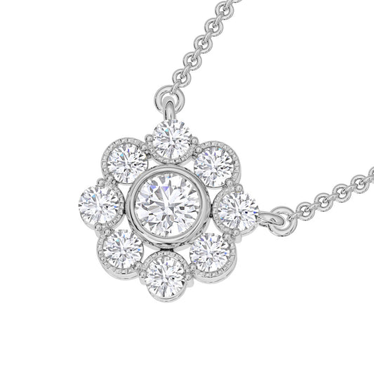 10K White Gold Lab Grown Diamond 3/8 Ct.Tw. Heart Pendant