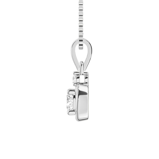 10K White Gold Lab Grown Diamond 1/4 Ct.Tw. Fashion Pendant