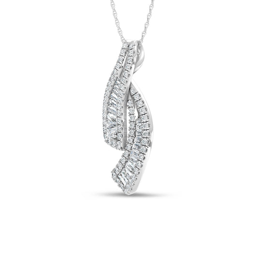 14K White Gold Lab Grown Diamond 2 Ct.Tw. Fashion Pendant