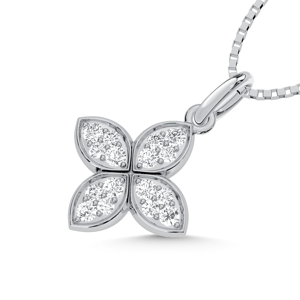 10K White Gold 1/5 Ct.Tw. Lab Grown Diamond Fashion Pendant