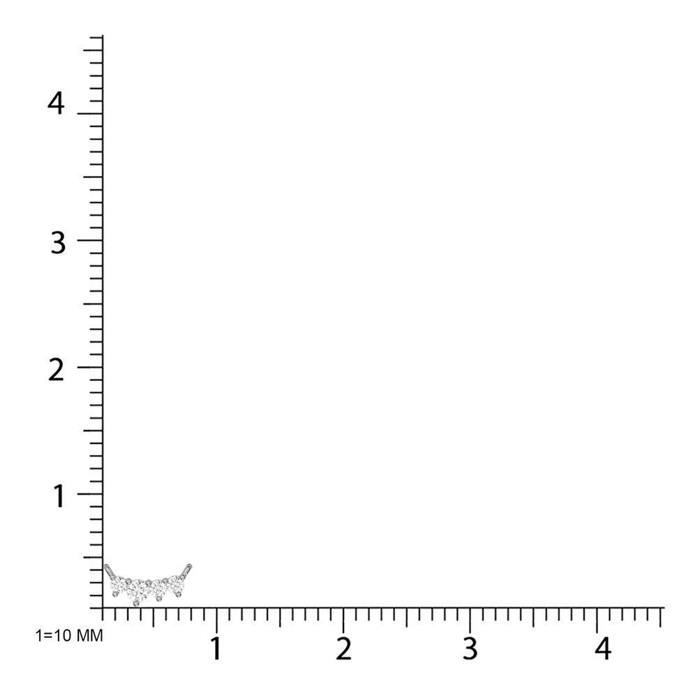 10K White Gold Lab Grown Diamond 1/10 Ct.Tw. Fashion Necklace