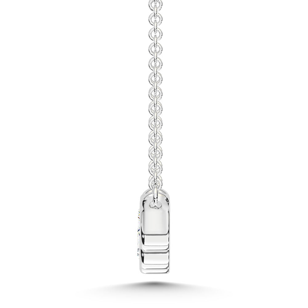 10K White Gold Lab Grown Diamond 1/4 Ct.Tw. Fashion Necklace