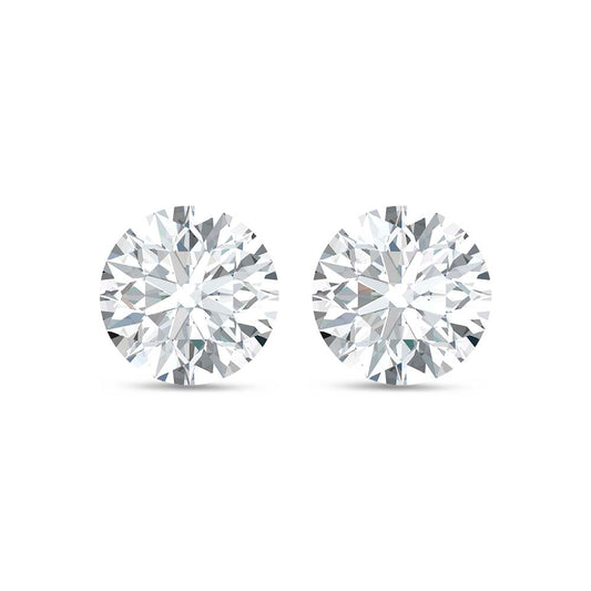 14K White Gold Lab Grown Diamond 2 Ct.Tw. Float Invisible Stud Earrings