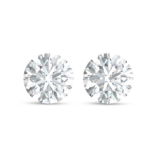 14K White Gold Lab Grown Diamond 3 Ct.Tw. Float Invisible Stud Earrings