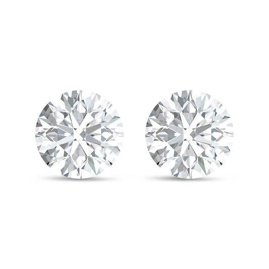 14K White Gold Lab Grown Diamond 4 Ct.Tw. Float Invisible Stud Earrings