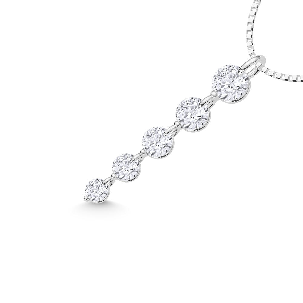14K White Gold Lab Grown Diamond 1 Ct.Tw. Fashion Pendant
