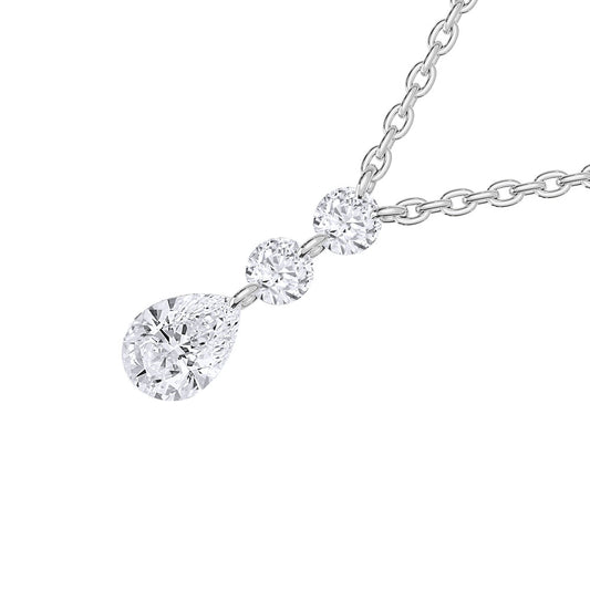 14K White Gold Lab Grown Diamond 1 1/4 Ct.Tw. Fashion Necklace