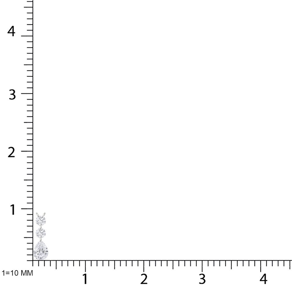 14K White Gold Lab Grown Diamond 1 1/4 Ct.Tw. Fashion Necklace