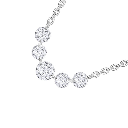 14K White Gold Lab Grown Diamond 1 1/2 Ct.Tw. Fashion Necklace