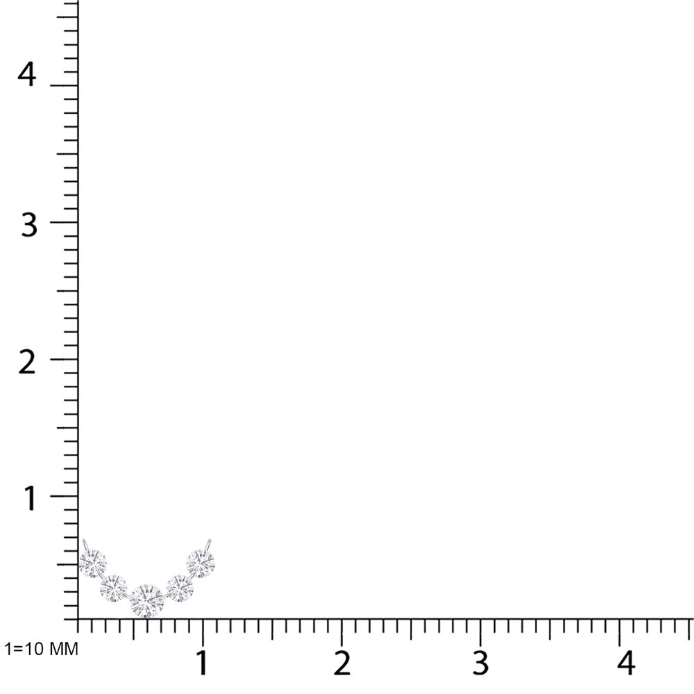 14K White Gold Lab Grown Diamond 1 1/2 Ct.Tw. Fashion Necklace