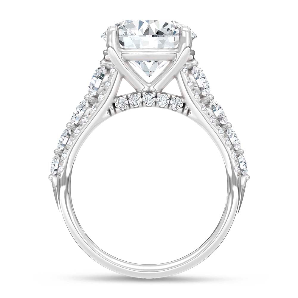 14K White Gold Lab Grown Diamond 6 1/5 Ct.Tw. Engagement Ring (Center 5ct)