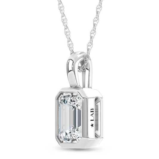 14K White Gold Lab Grown Diamond 1/2 Ct.Tw.Fashion Pendant