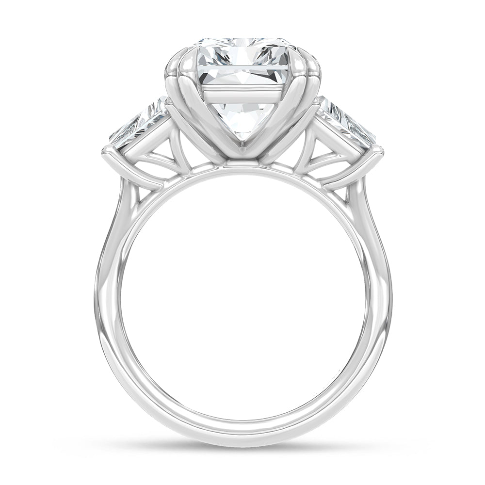 14K White Gold Lab Grown Diamond 9 Ct.Tw. Engagement Ring