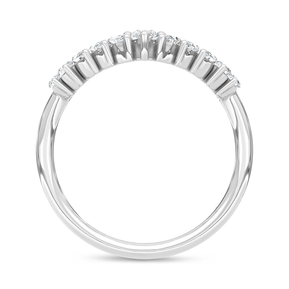 14K White Gold Lab Grown Diamond 3/8 Ct.Tw. Chevron Band
