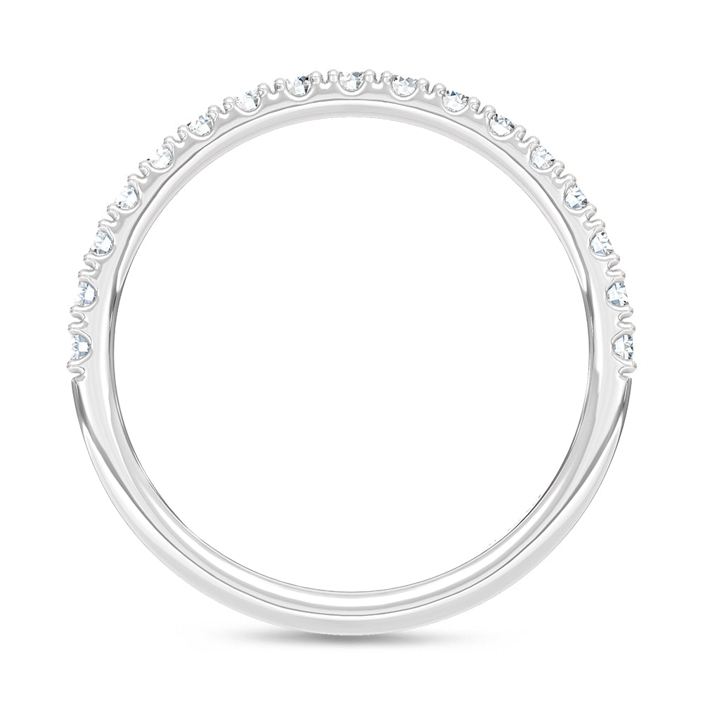 14K White Gold Lab Grown Diamond 3/8 Ct.Tw. Wedding Band