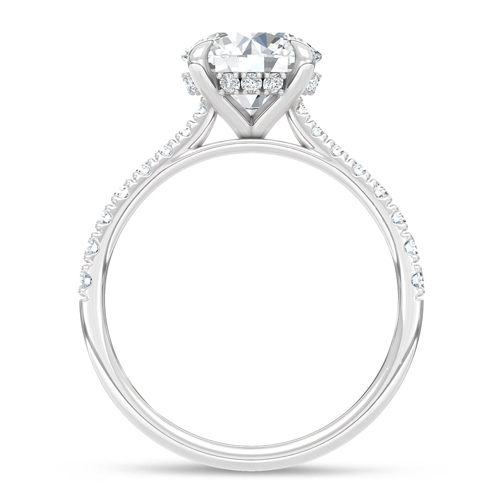 14K White Gold Lab Grown Diamond 2 1/3 Ct.Tw. Round Shape Engagement Ring