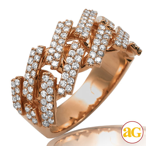 10KR 1.35CTW DIAMOND SQUARE LINK MIAMI CUBAN MENS