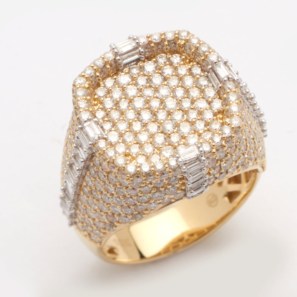 10KY 5.25CTW DIAMOND SEMI-ROUND SHAPE MENS RING