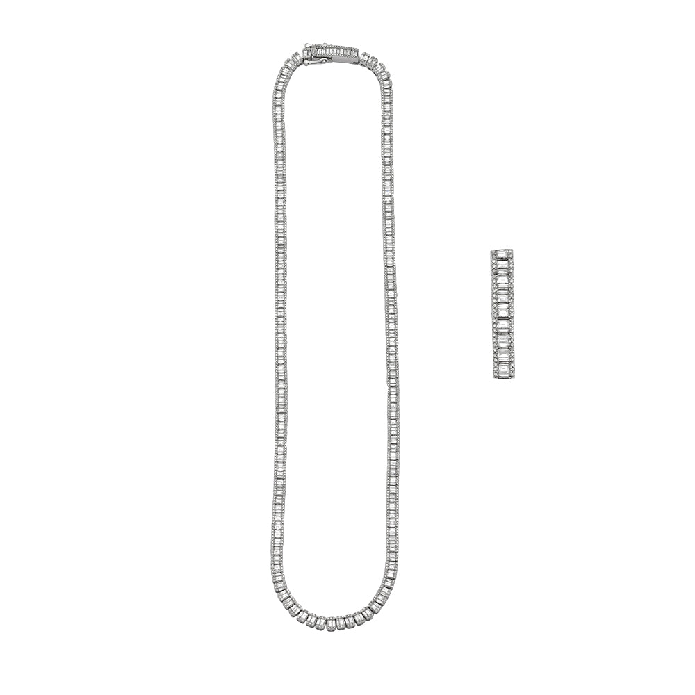 10KW 11.00CTW BAGUETTE DIAMOND NECKLACE