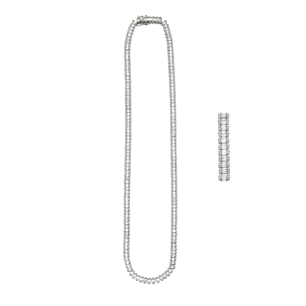 10KW 8.50CTW BAGUETTE DIAMOND NECKLACE