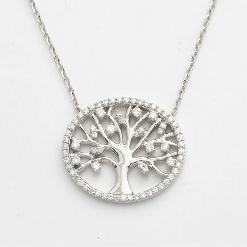 14KW 0.50CTW DIAMOND NECKLACE - 'TREE OF LIFE'