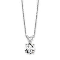14kw 3/4ct Lab Grown Dia VS/SI+ G+ 4 Prong 18in Solitaire Necklace