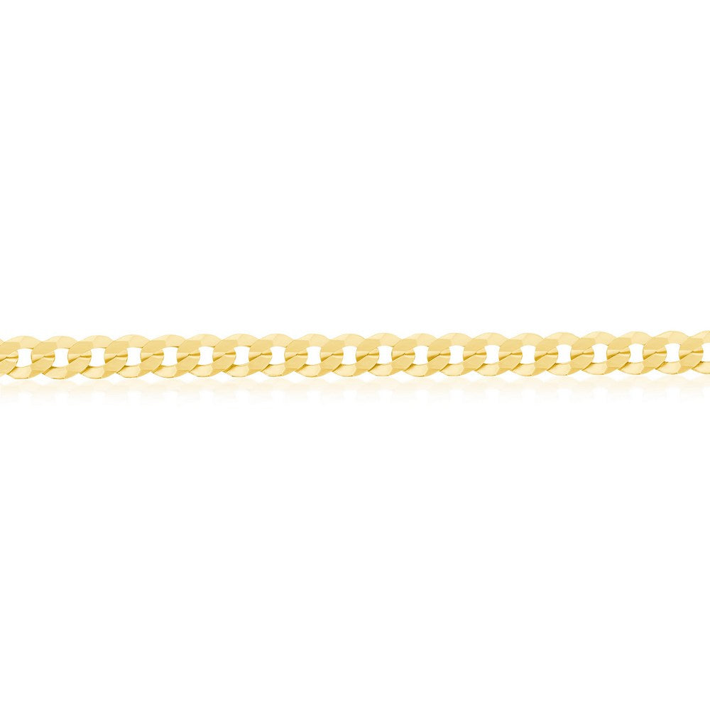 Sterling Silver, 5mm Cuban Anklet - Gold Plated