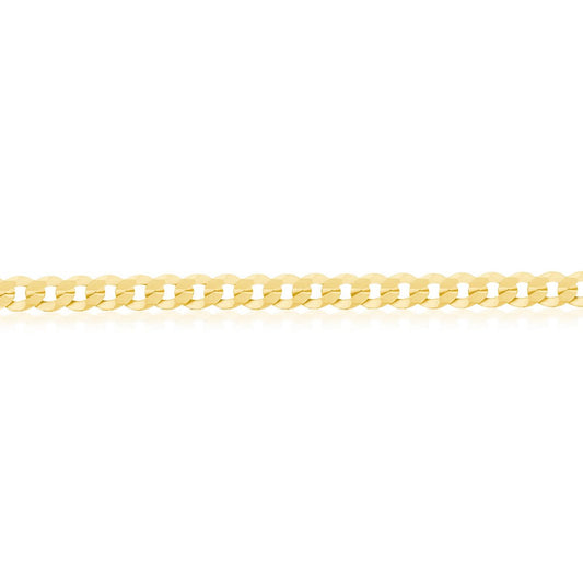 Sterling Silver, 5mm Cuban Anklet - Gold Plated