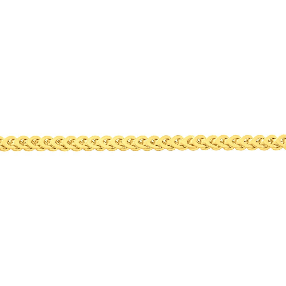 Sterling Silver 3mm Franco Anklet - Gold Plated
