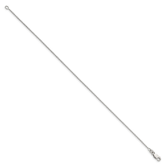 Sterling Silver 1mm Cable Chain Anklet