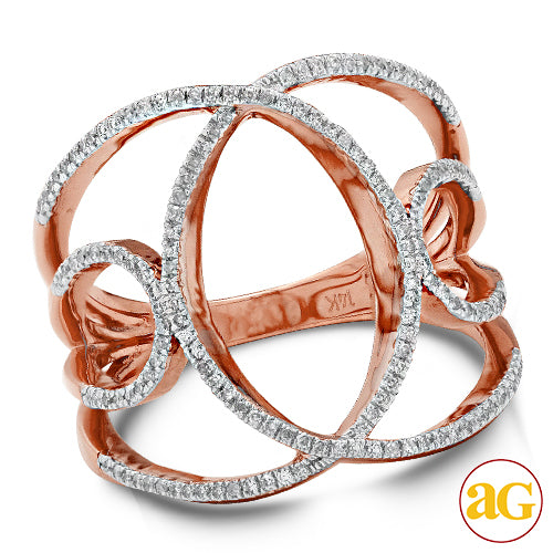 14KR 0.25CTW DIAMOND DESIGNER RING