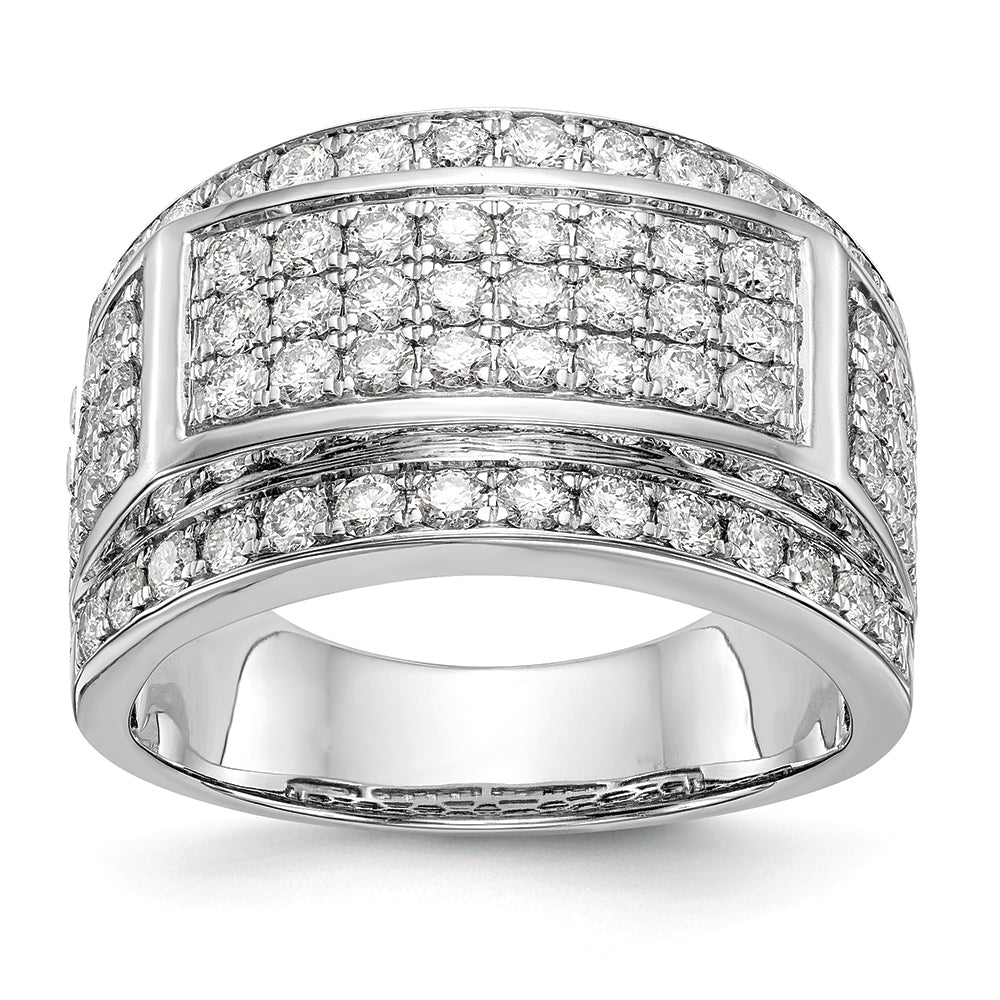 10k White Gold 2 ct Lab Grown Diamond VS/SI+ G+ Men's Ring