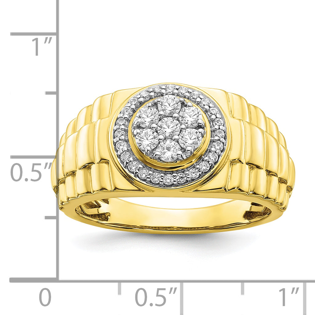 10k 1/2 ct Lab Grown Diamond VS/SI+ G+ Complete Men's Ring