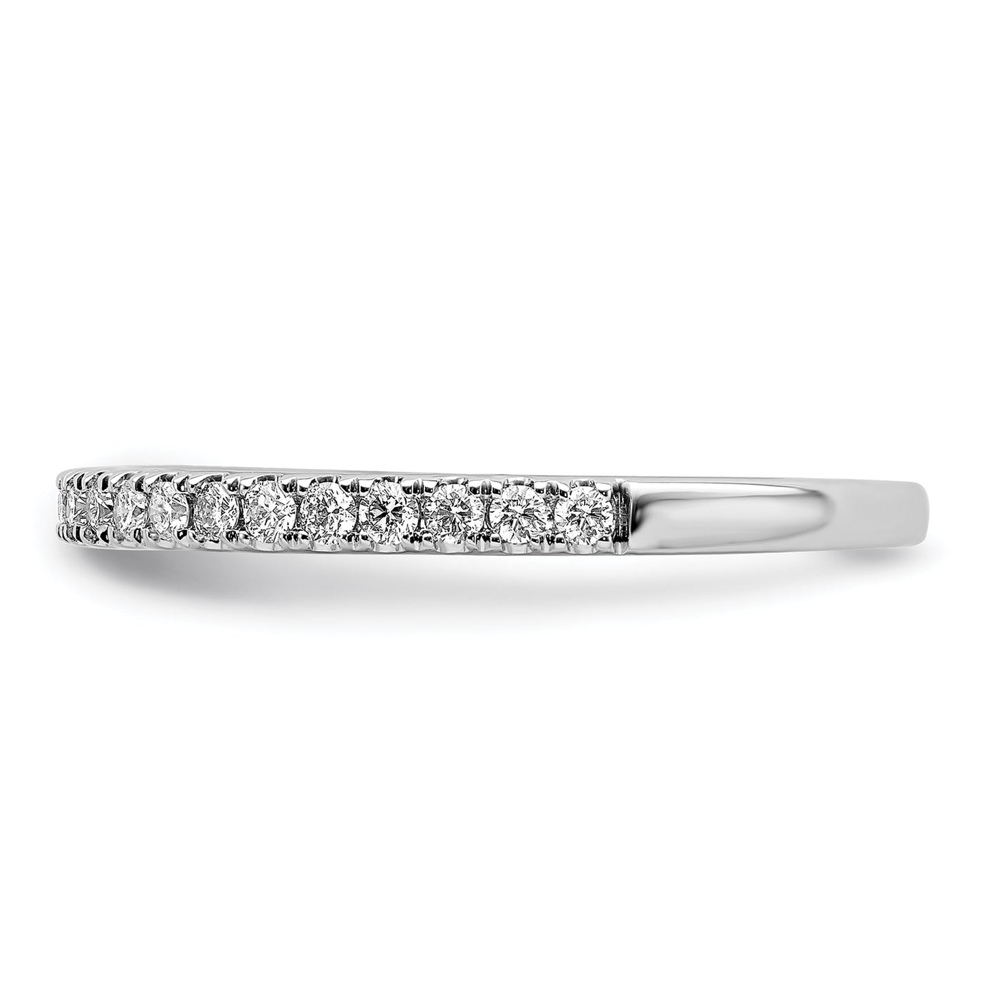 14k White Gold 1/4 carat Lab Grown Diamond VS/SI+ G+ Comp Wedding Band