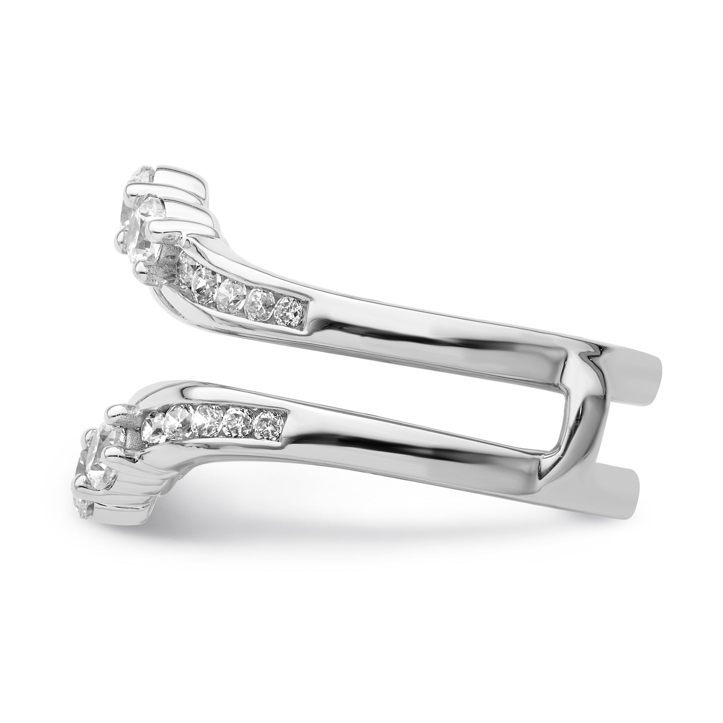 14k White Gold 1 ct Lab Grown Diamond VS/SI+ G+ Complete Ring Guard