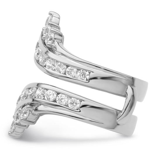 14k White Gold 2 1/3 ct Lab Grown Diamond VS/SI+ G+ Complete Ring Guard