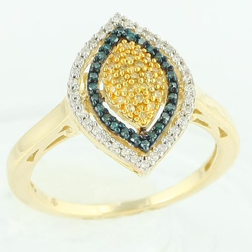 10KY 0.25CTW BD+WD+YD RING