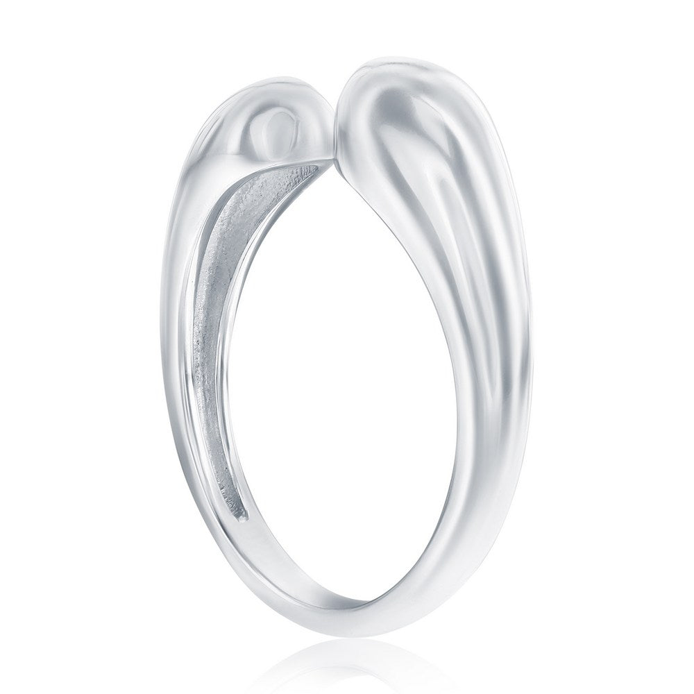 Sterling Silver, Puffed Polished Open Ring