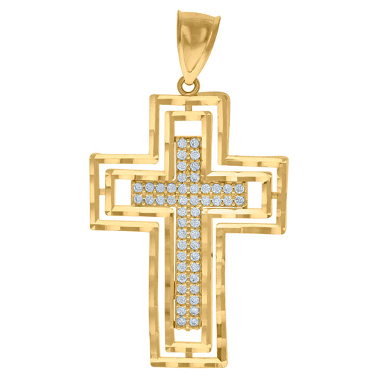 10Kt Gold Cz Pendant