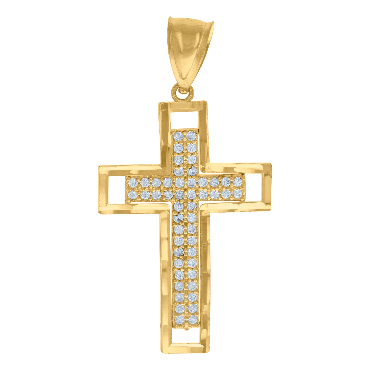 10Kt Gold Cz Pendant
