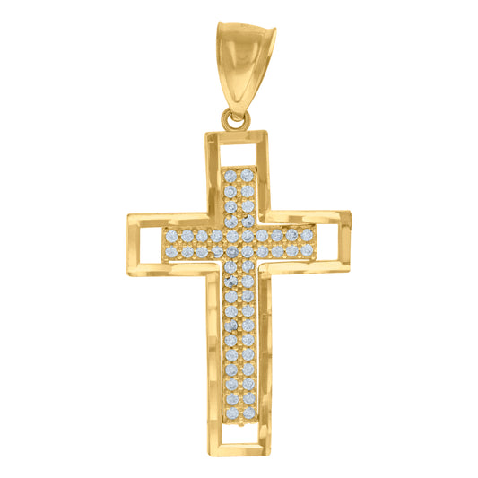 10Kt Gold Cz Pendant