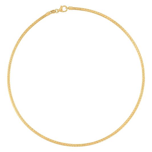 14Kt Gold 16" Omega Necklace