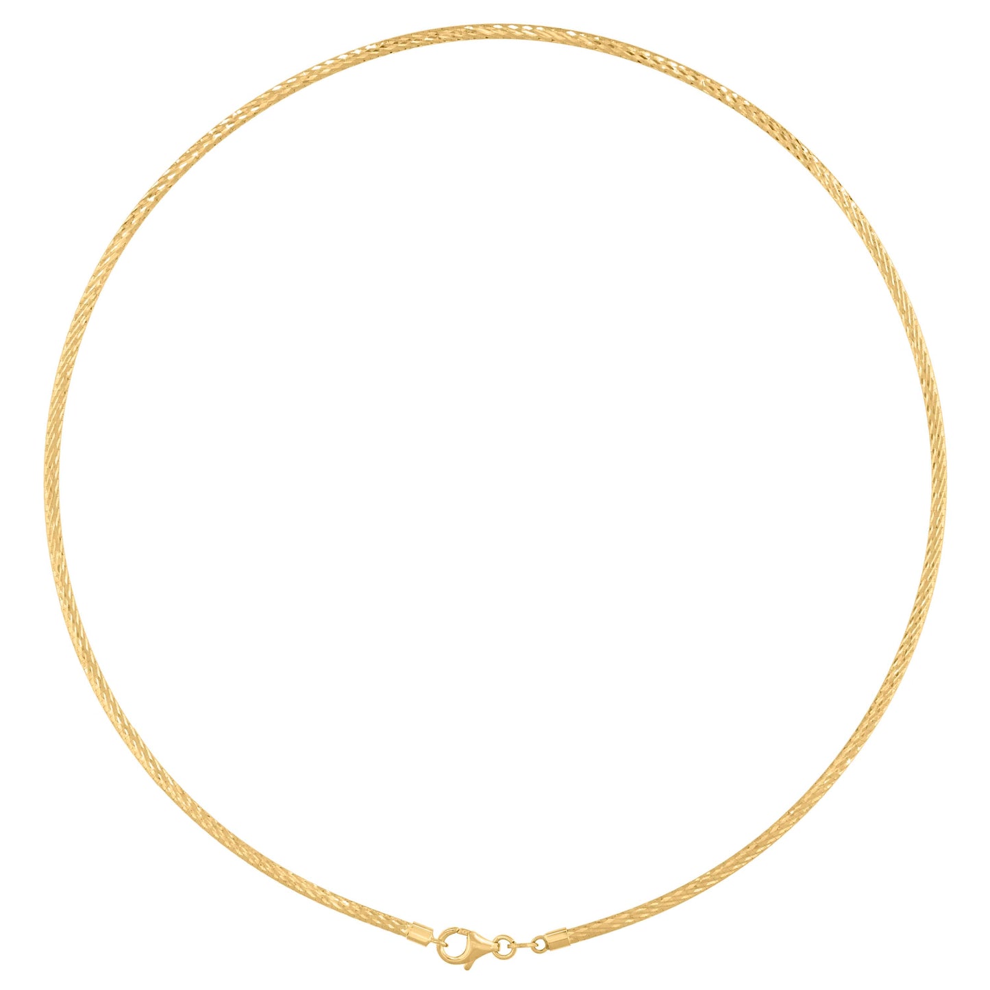 14Kt Gold 18" Omega Necklace