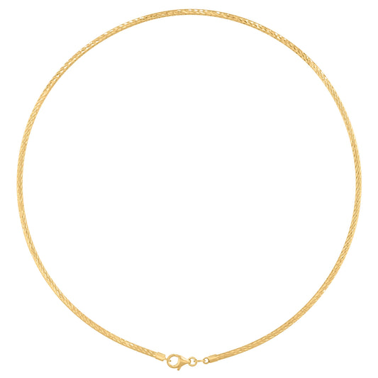 14Kt Gold 18" Omega Necklace