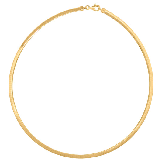 14Kt Gold 4mm-16" Omega Necklace