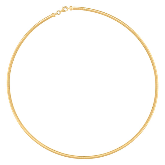 14Kt Gold 3mm-18" Omega Necklace
