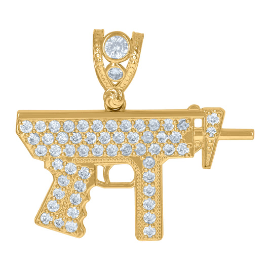 10Kt Gold Cz Pendant