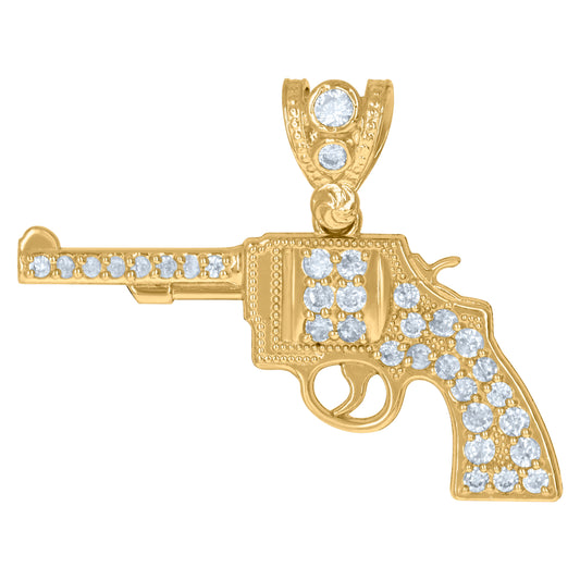 10Kt Gold Cz Pendant