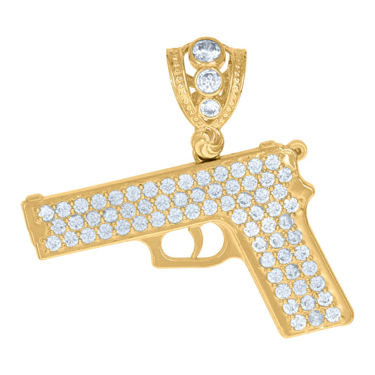 10Kt Gold Cz Pendant