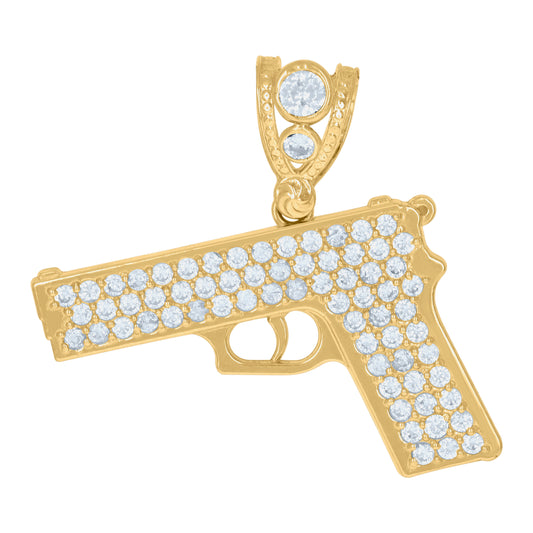 10Kt Gold Cz Pendant